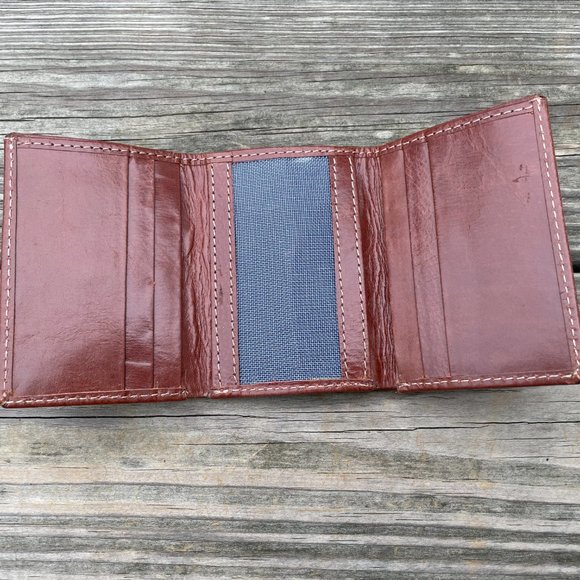 Cardholder Trifold Wallet Genuine Leather Handmade - Picture 8 of 10